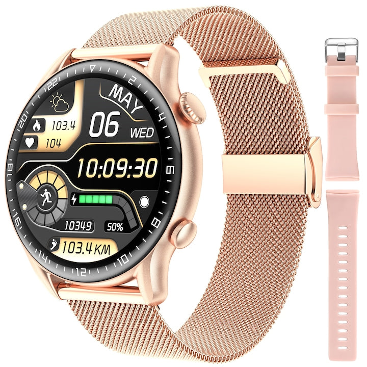 Ceas Smartwatch Femei Wonlex® DW13 Starlight, Gold