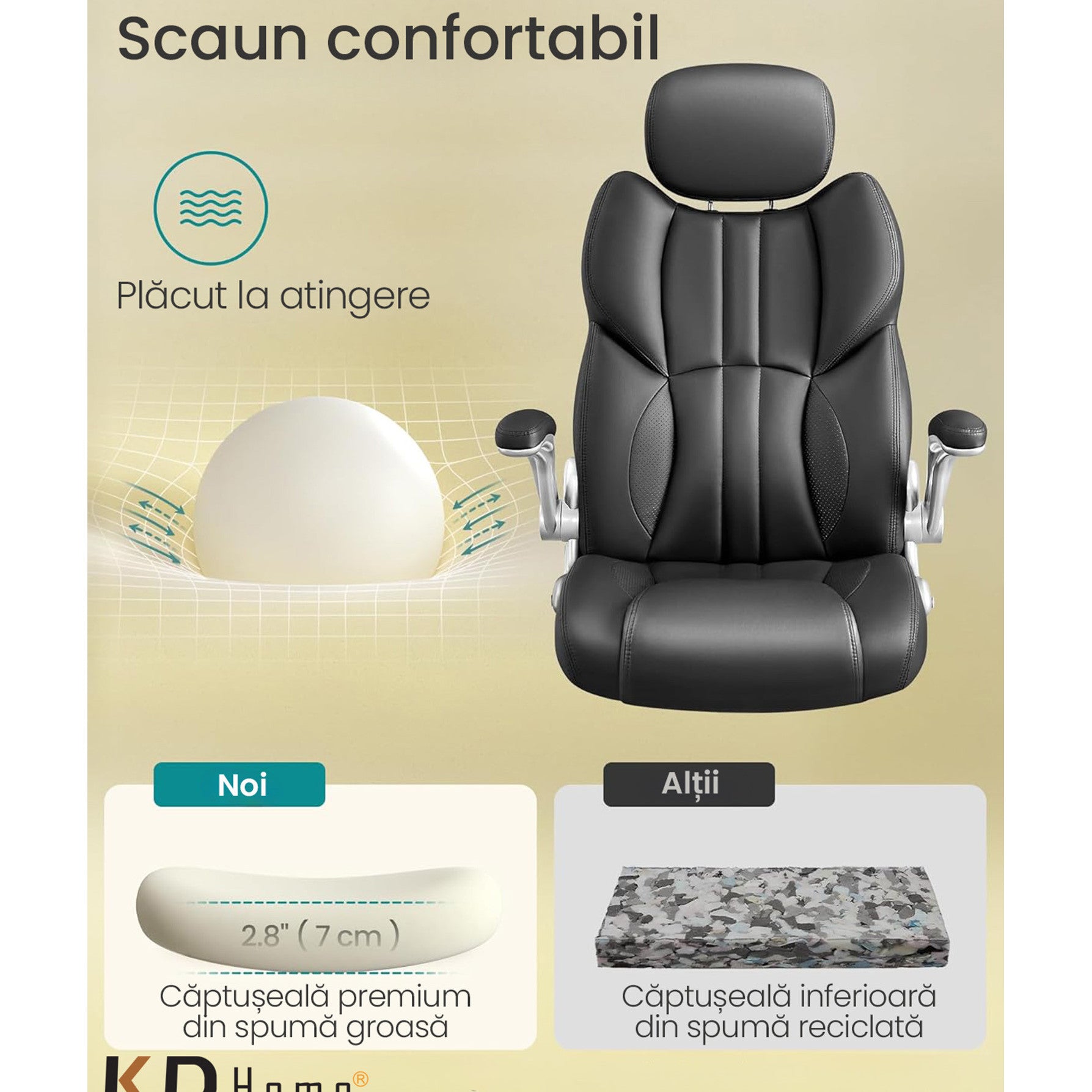Scaun De Birou Directorial Ergonomic KD Home Stratos Glide