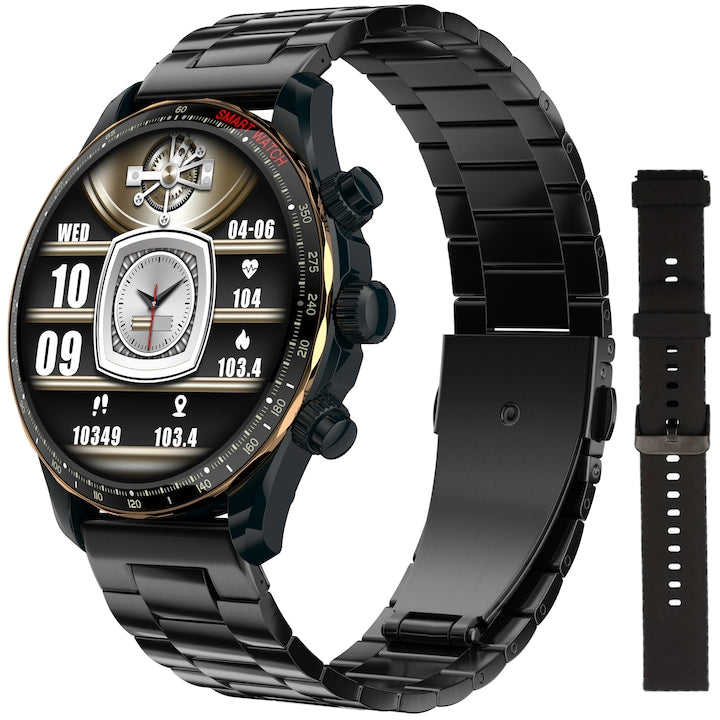 Ceas Smartwatch Barbati Wonlex® DW14 Royal Oak,  Negru