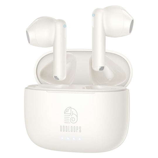 Casti Wireless BT 5.3 Audio Profesionale Oddloops T39, Alb