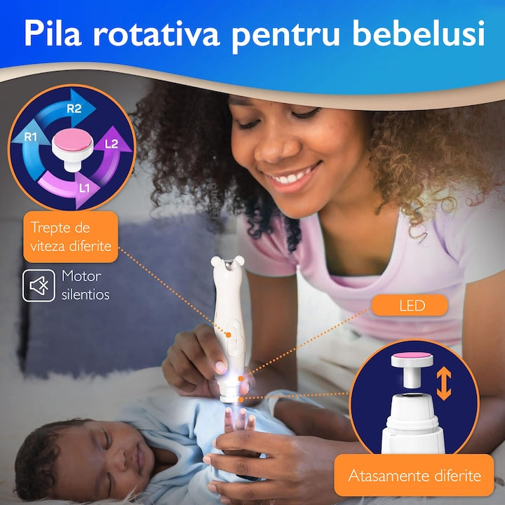 Pila Electrica Unghii Bebelusi si Clestisor Horigen® Easy Momy