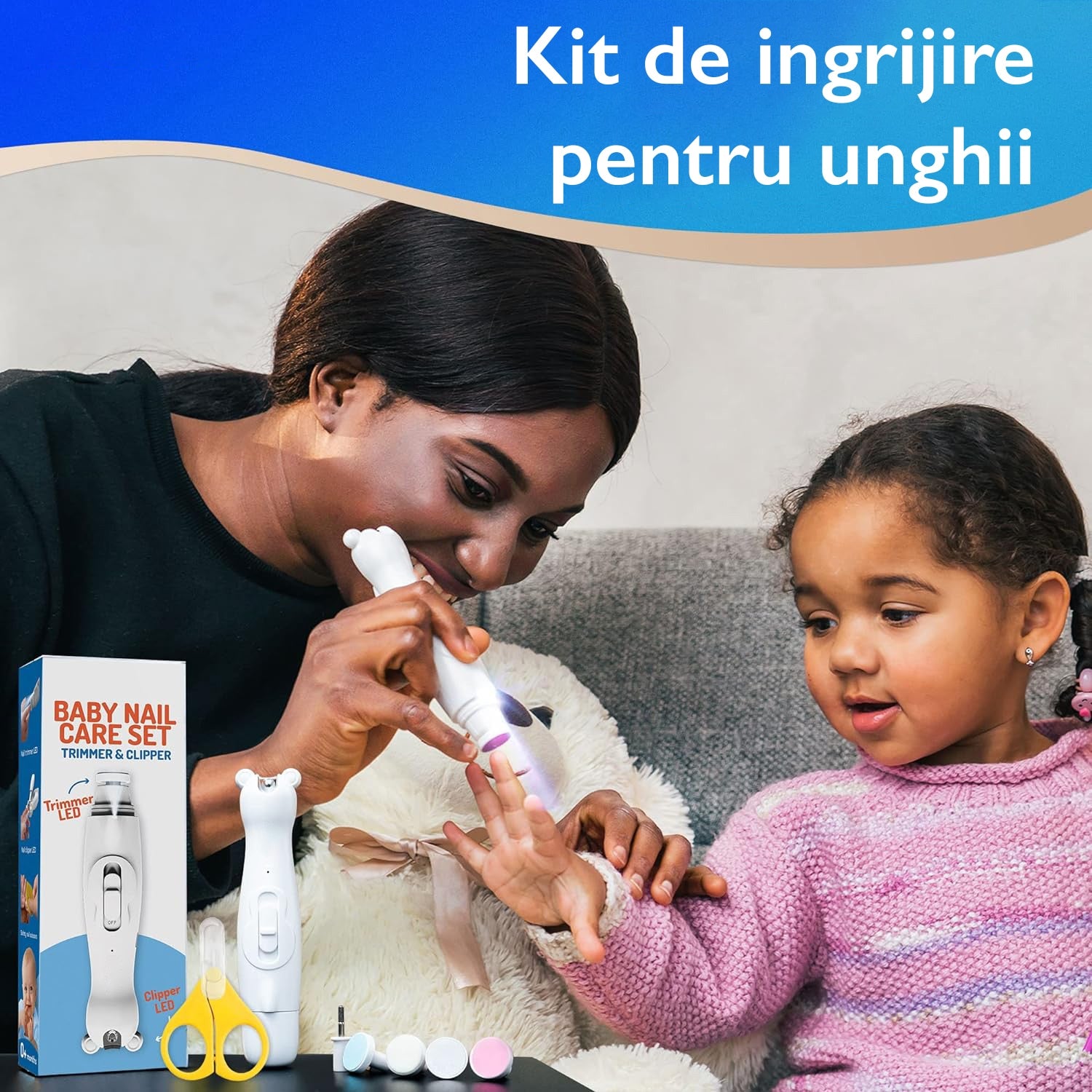 Pila Electrica Unghii Bebelusi si Clestisor Horigen® Easy Momy