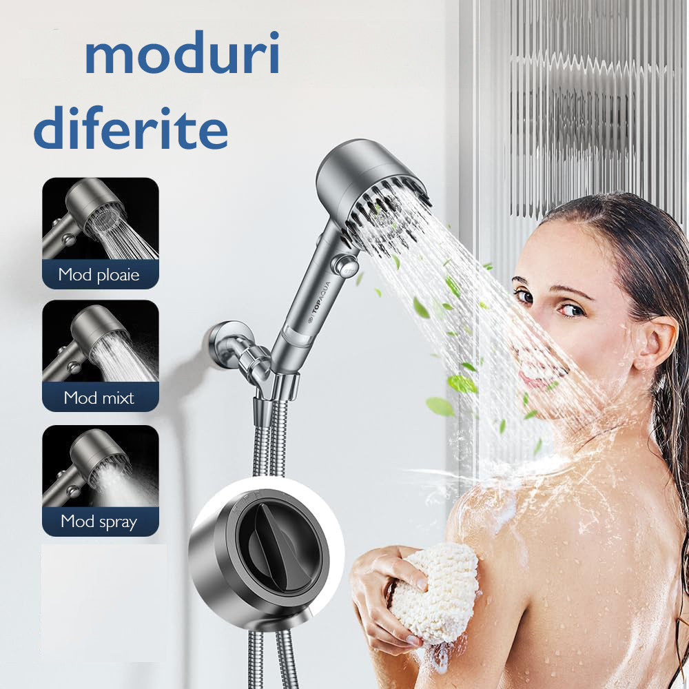 Para Cap de Dus Topaqua® HydroMist, Gri
