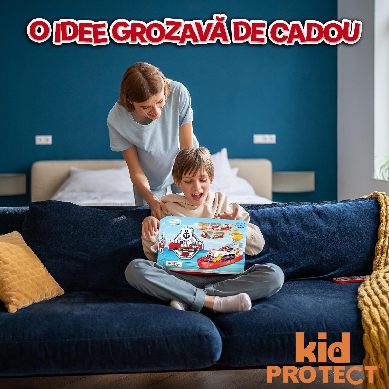 Jucarie Vaporas Tip Pompieri KidProtect SplashyRescue