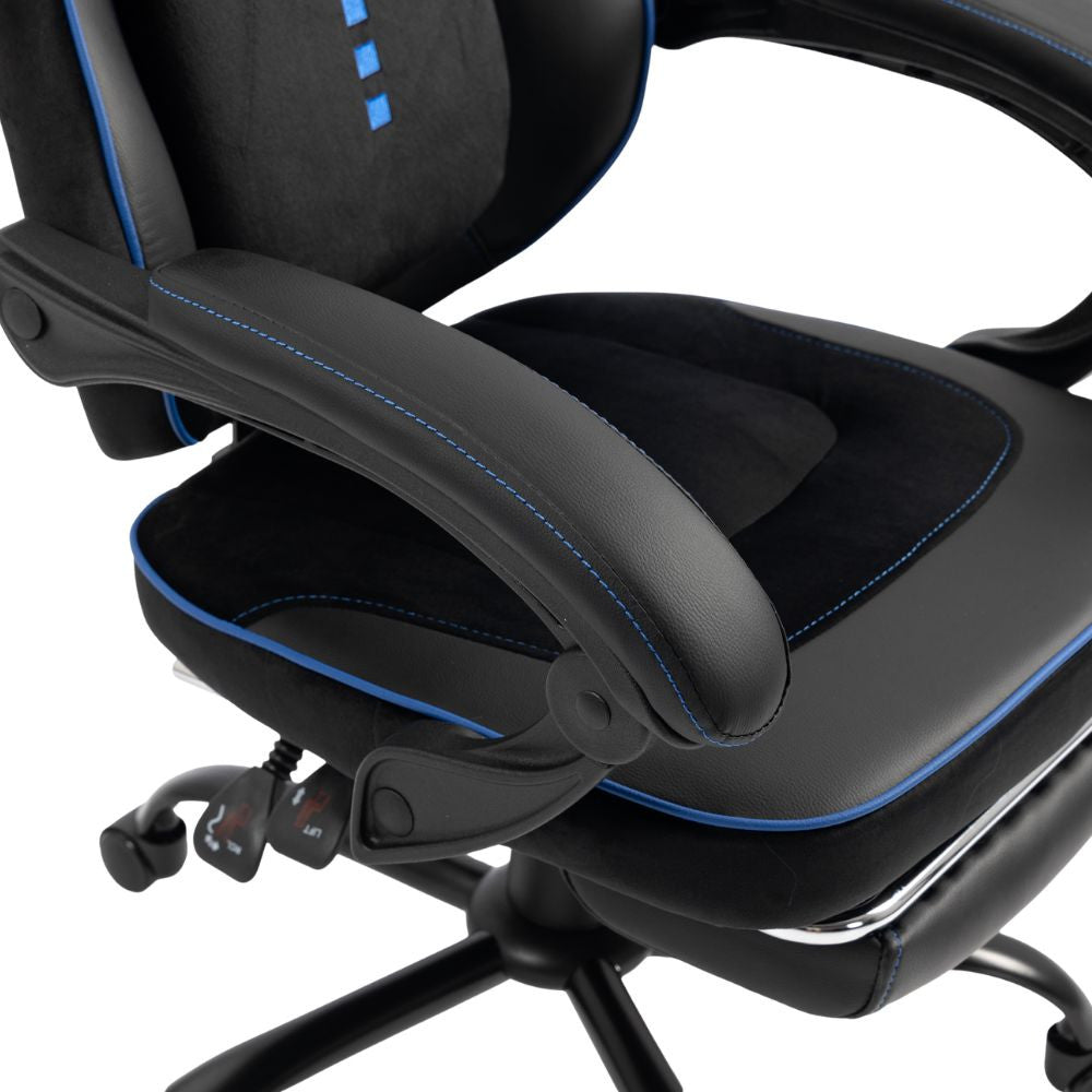 Scaun Gaming Ergonomic Premium Profesional KD Home Apex Fusion EIZI, Negru/Albastru
