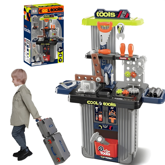 Banc de Lucru Copii 3 in 1 Kidprotect MiniBuilder Duo Case