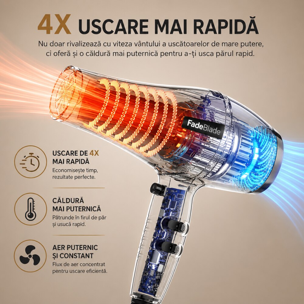 Uscator de Par Profesional FadeBlade AirFusion