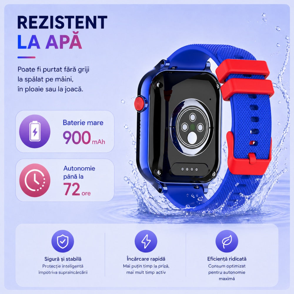 Ceas Smartwatch Copii Si Telefon Techone KT38, Albastru