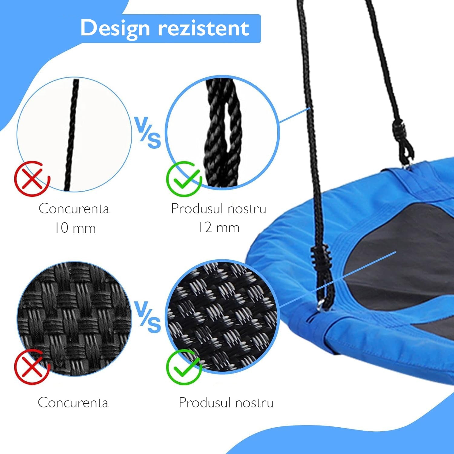 Leagan Copii si Adulti Circular de Exterior KidProtect® Swing Circle