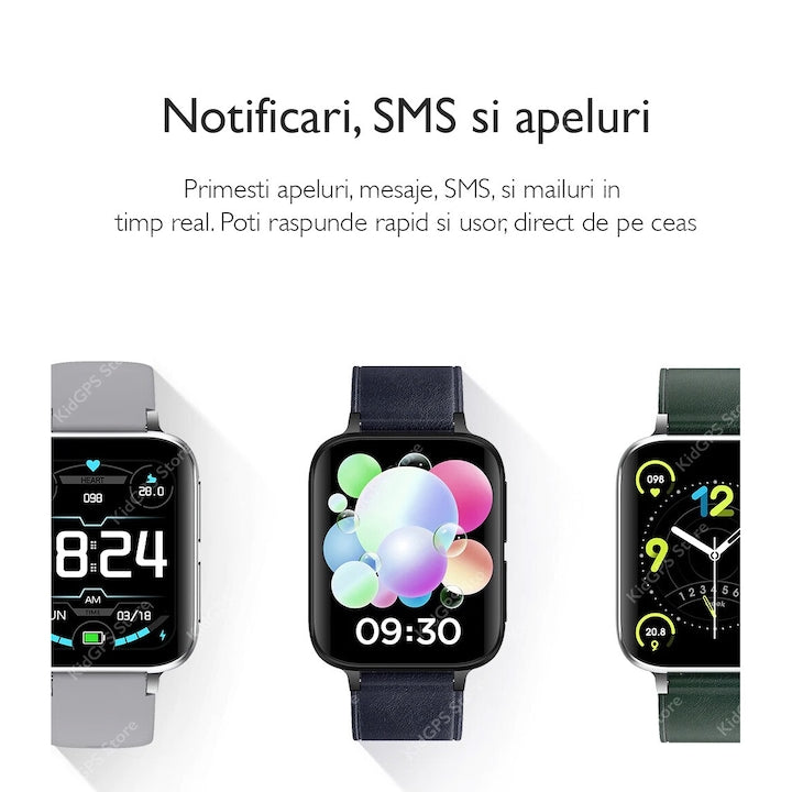 Ceas smartwatch TechONE™ DT93 Pro, Negru