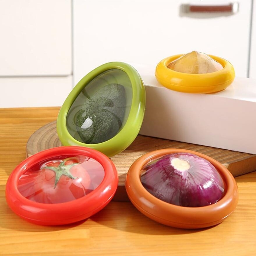 Set 4 Recipente Alimente cu Capac Din Silicon KD Home® Silly Cup Pentru Depozitare