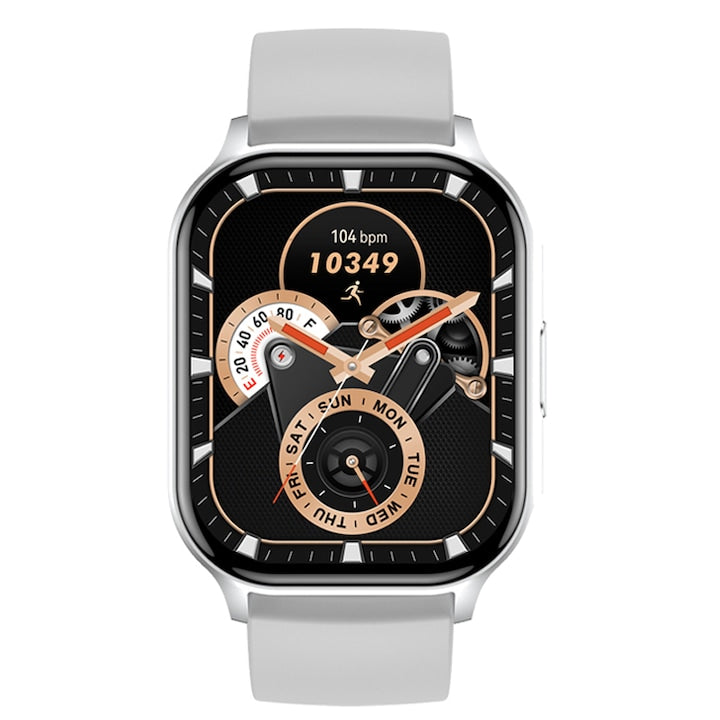Ceas Smartwatch TechONE® HK26 Sporty, Argintiu