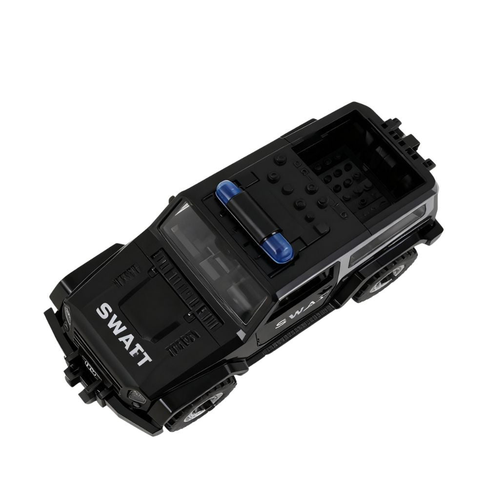 Masina 2 in 1 SWAT si Jeep de Construit si Asamblat De Jucarie Pentru Copii KidProtect Build Me