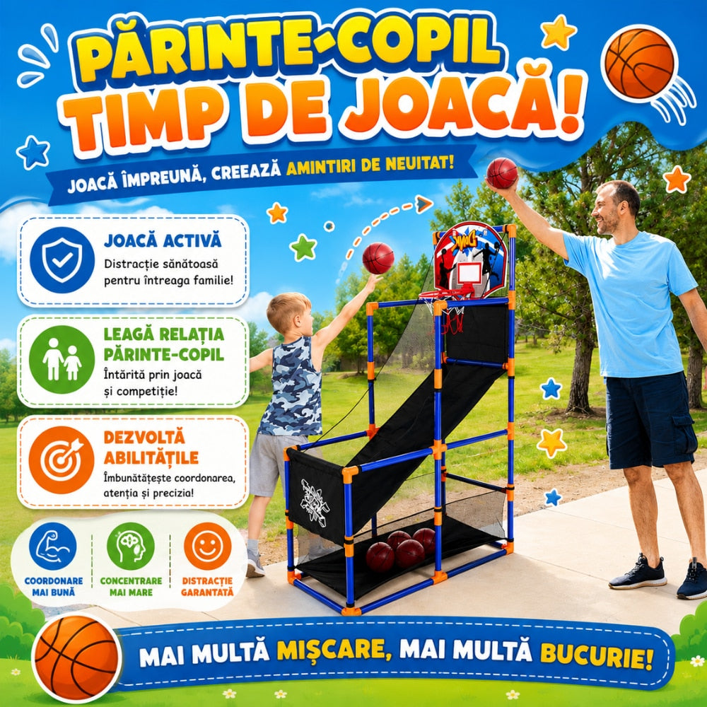 Set Cos De Baschet Tras La Tinta Copii KidProtect Target Ball