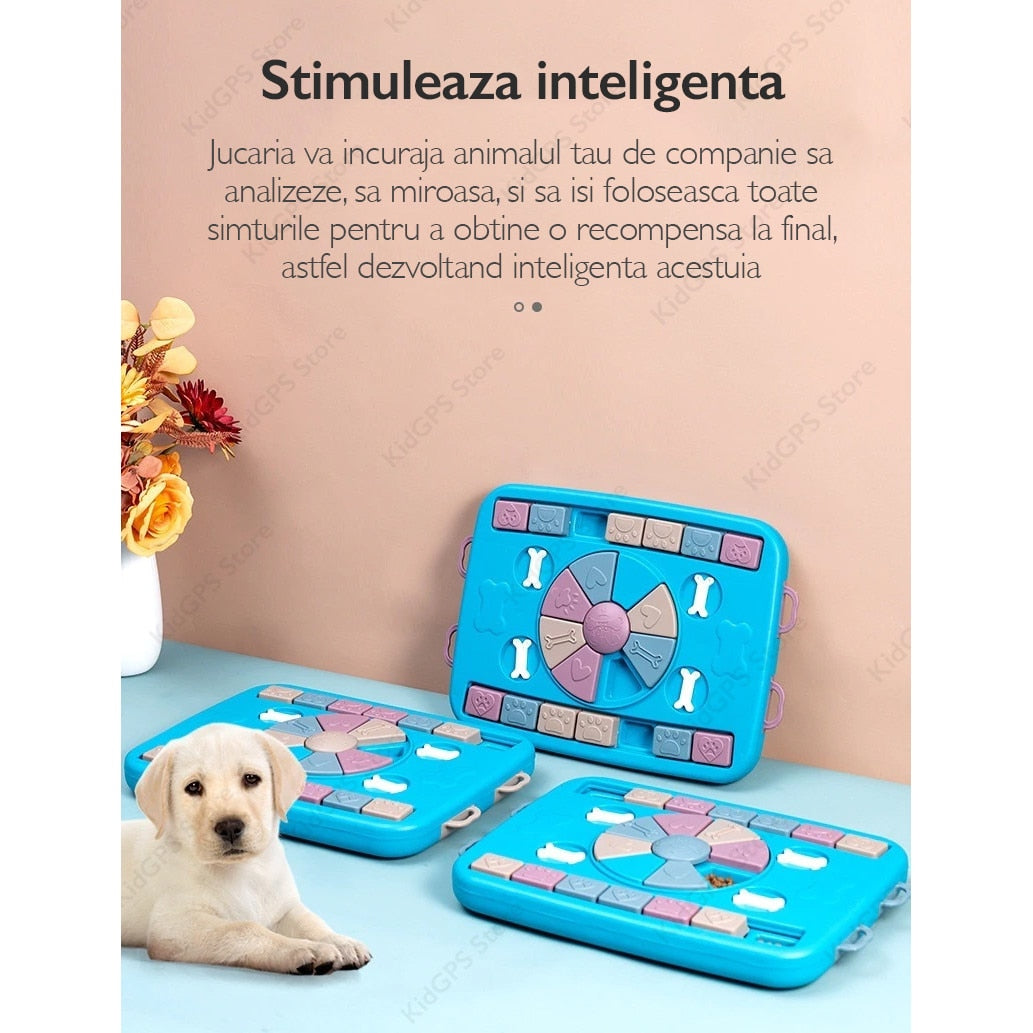 Castron hranire lenta caini si pisici cu puzzle Grunluft HappyPET PB-AY-123
