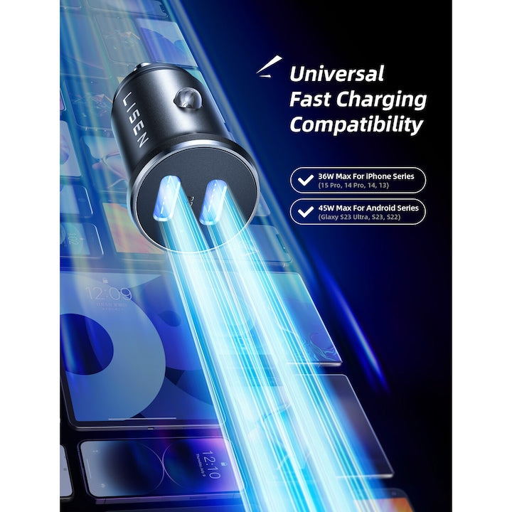 Incarcator Auto Bricheta Lisen® Type C Power Monster