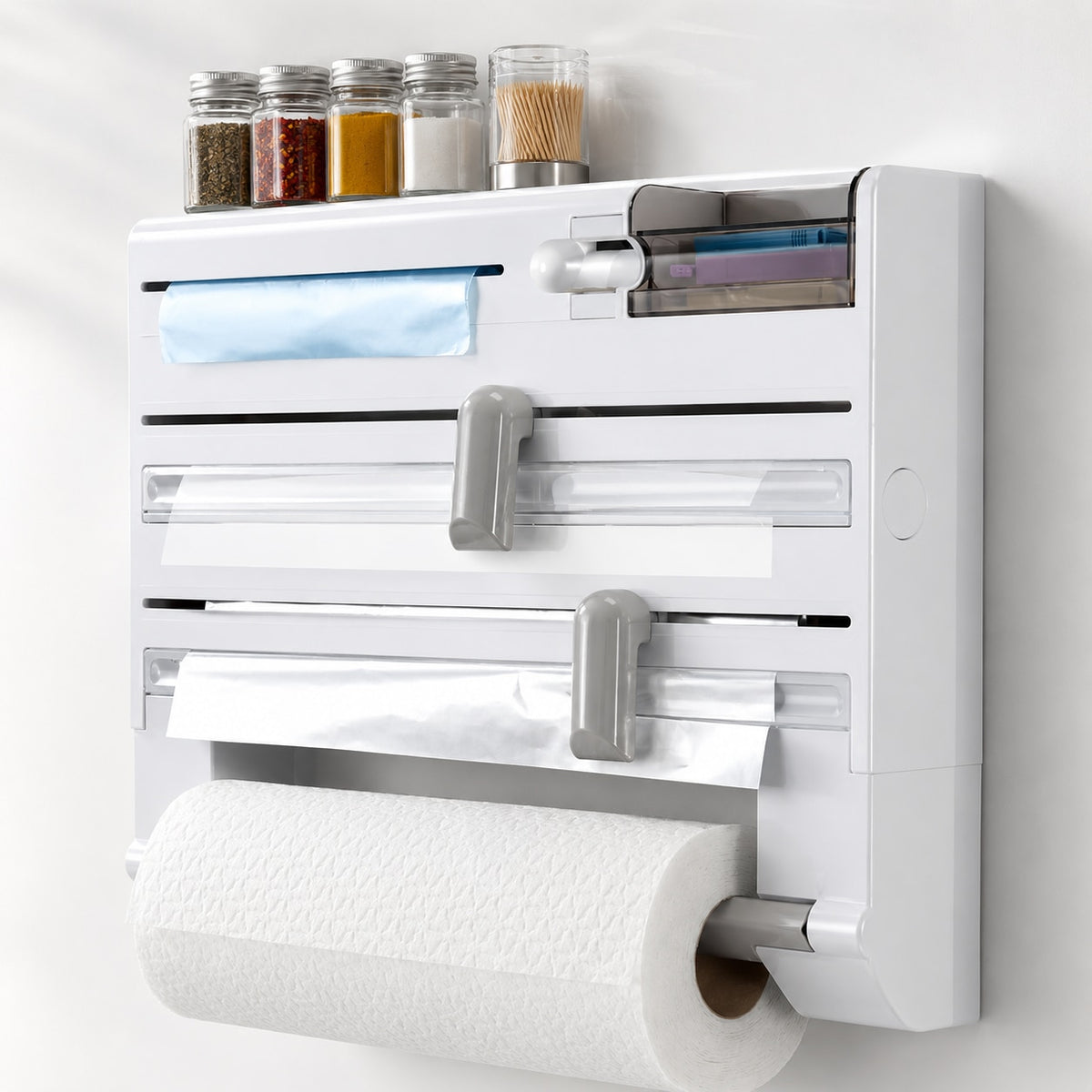 Suport Prosoape 5 in 1 Hartie Bucatarie KD Home WrapEase