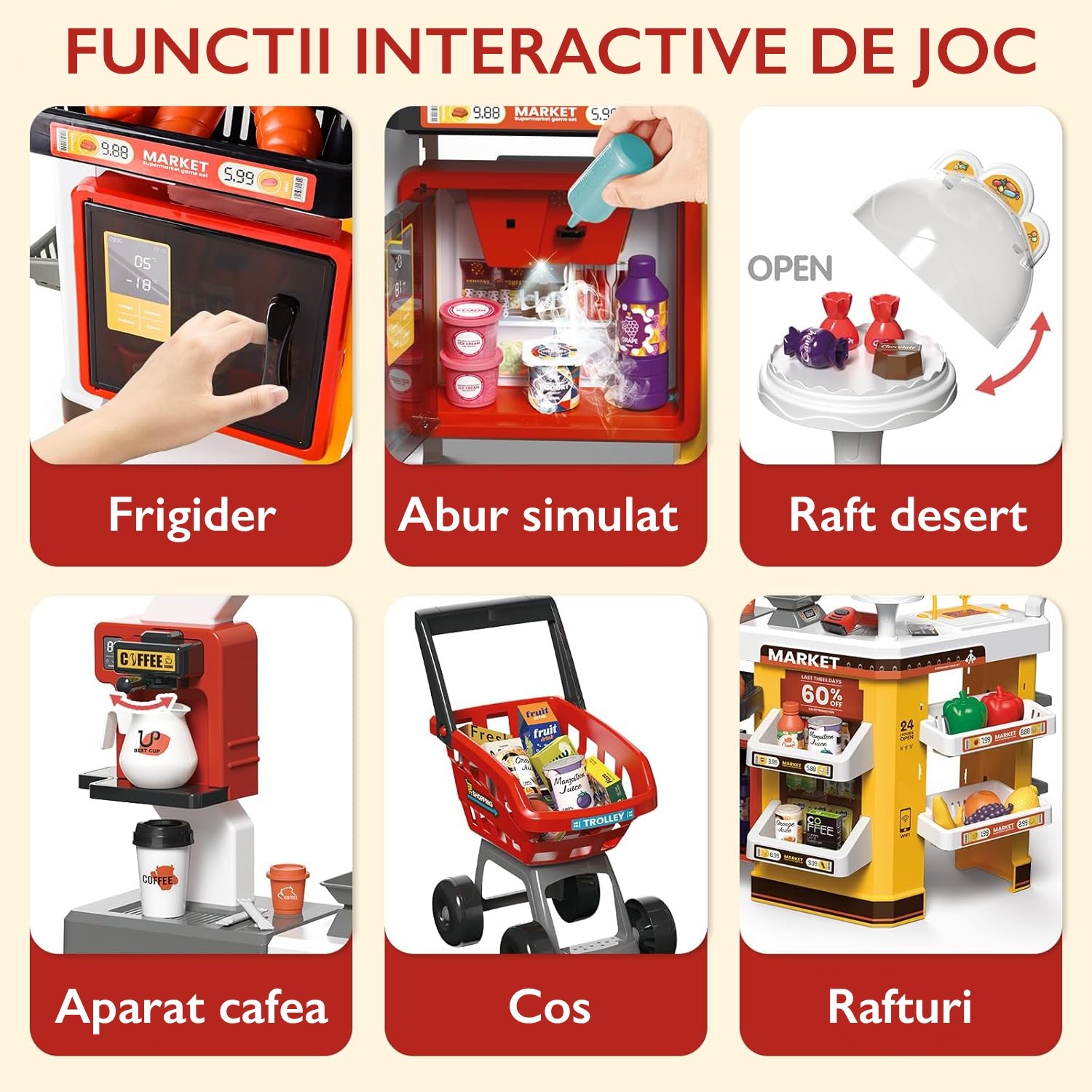 Set de Cumparaturi Tip Supermarket KidProtect MiniMarket Deluxe