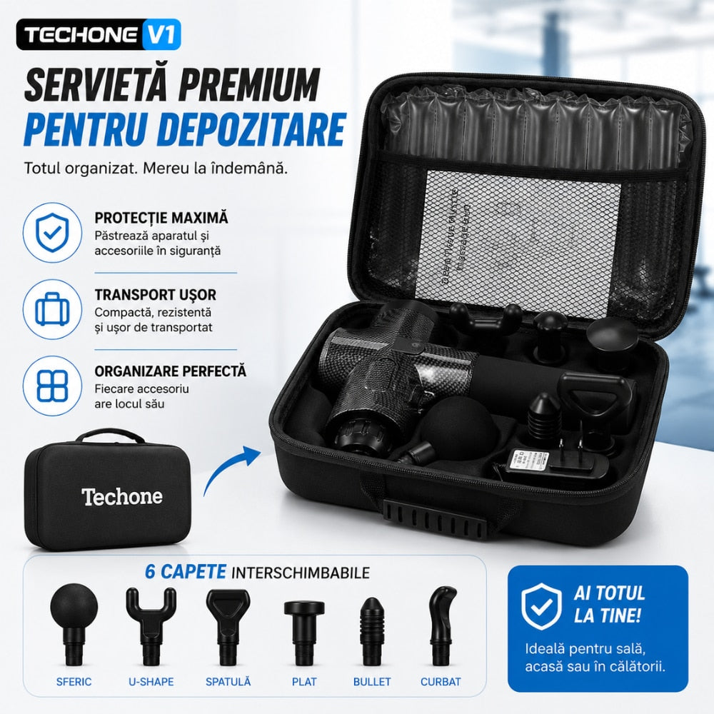 Aparat Pentru Masaj Profesional Tip Pistol Horigen Power Pro Techone V1