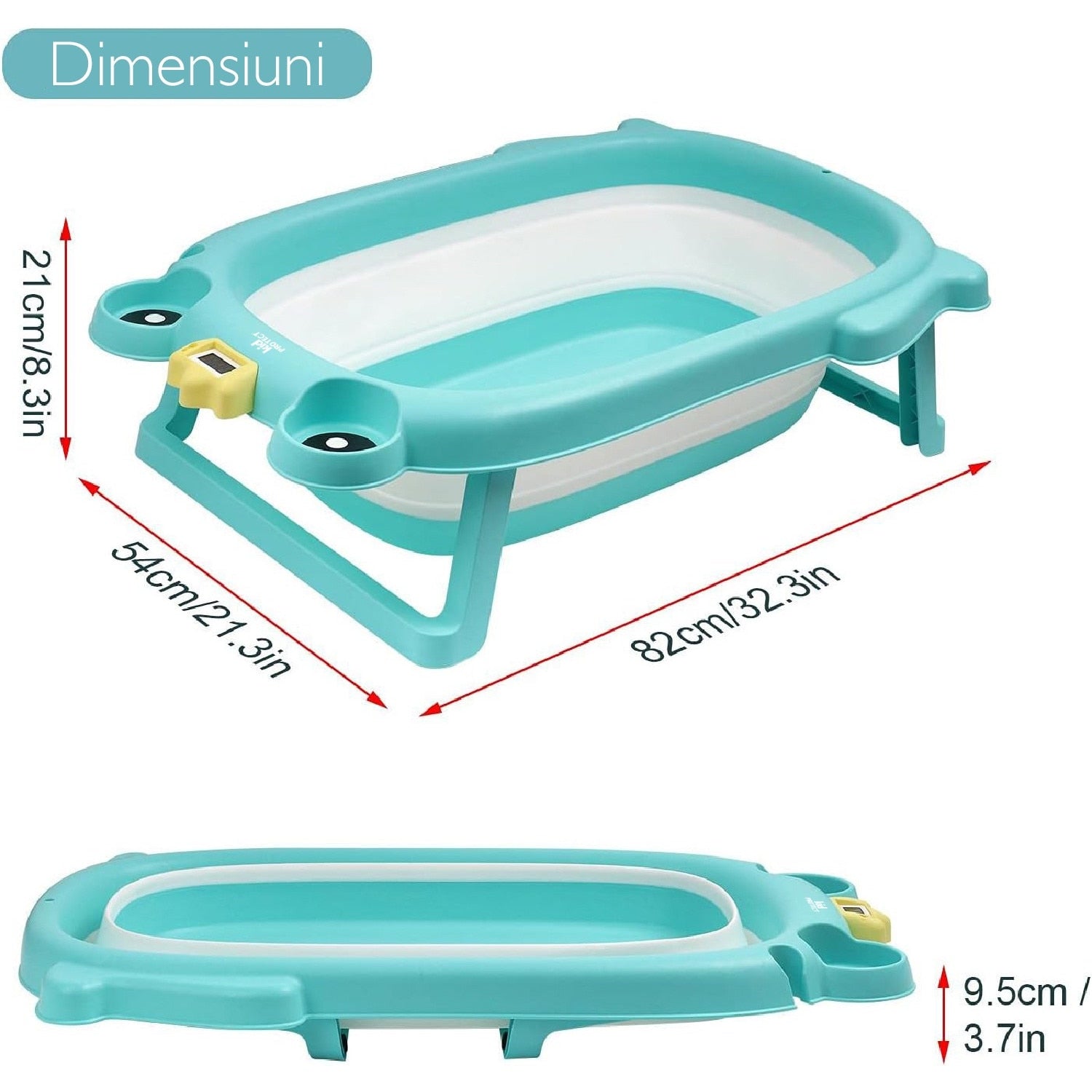 Cadita Bebelusi cu Pernuta KidProtect® Frogy Pliabila