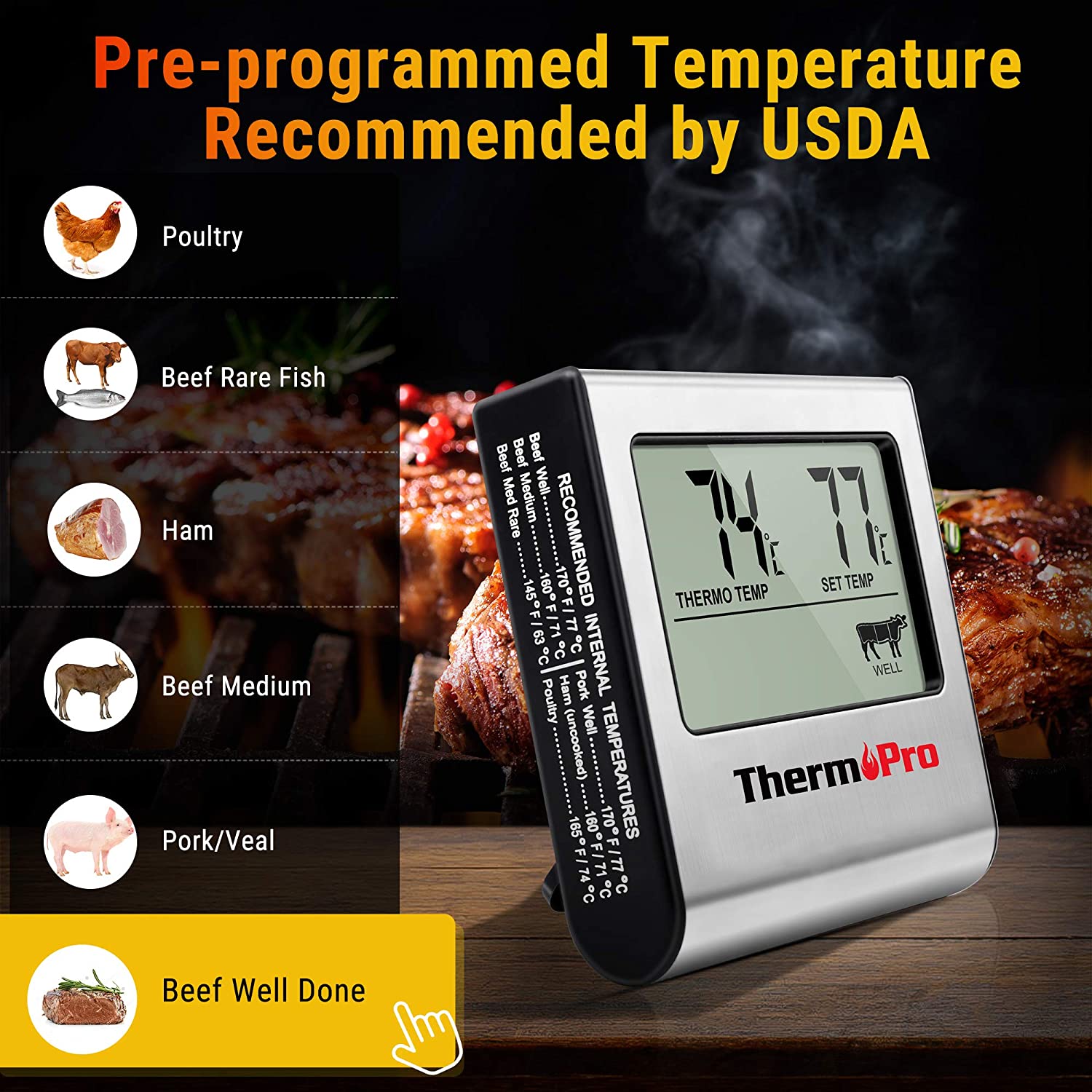 Termometru profesional mancare ThermoPro TP-14 Pro
