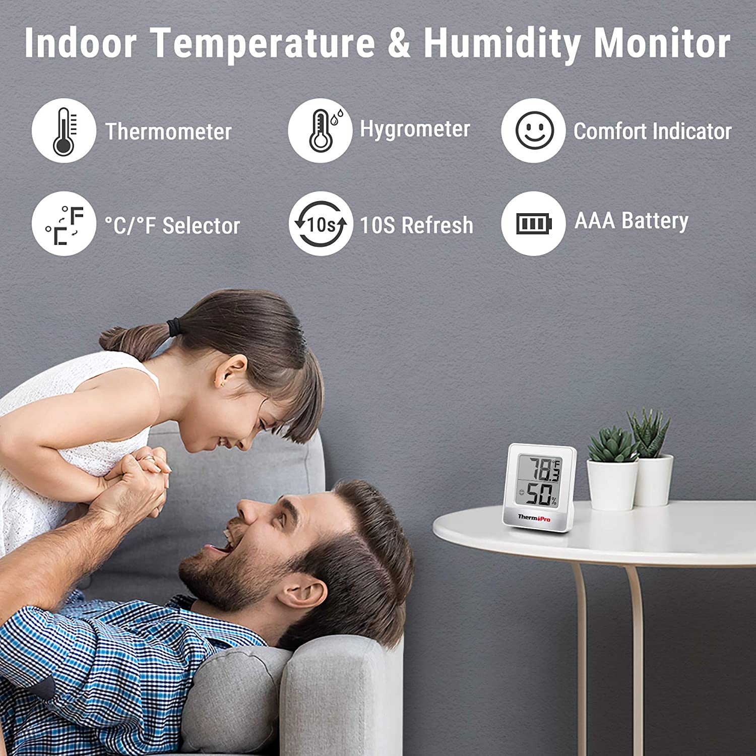 Termometru si higrometru de camera ThermoPro TP-49 RoPro