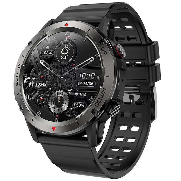 Ceas smartwatch barbati TechONE® NX9 Gorilla, Negru