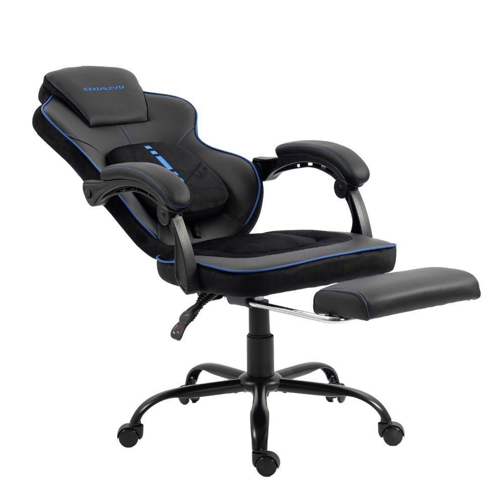 Scaun Gaming Ergonomic Premium Profesional KD Home Apex Fusion EIZI, Negru/Albastru