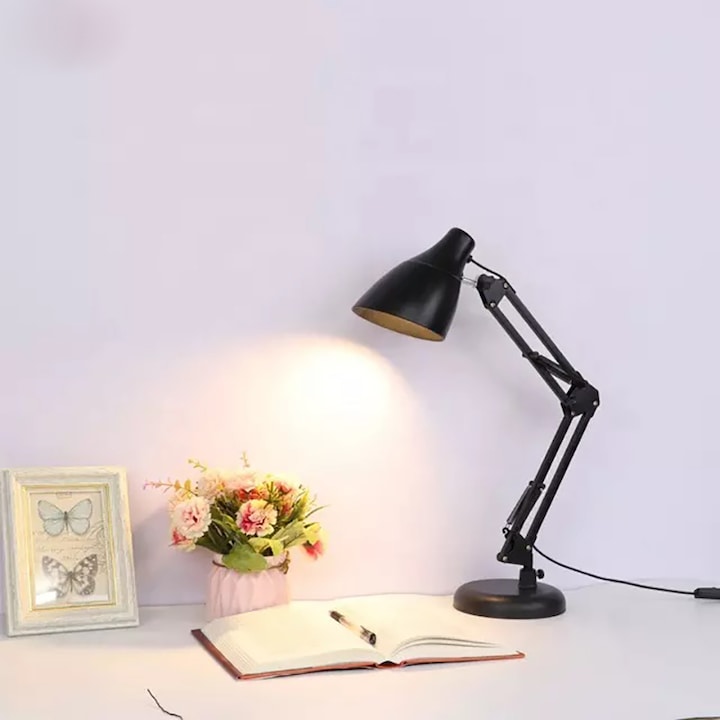 Lampa de birou Huerler® Mini Arhitect E27, Negru
