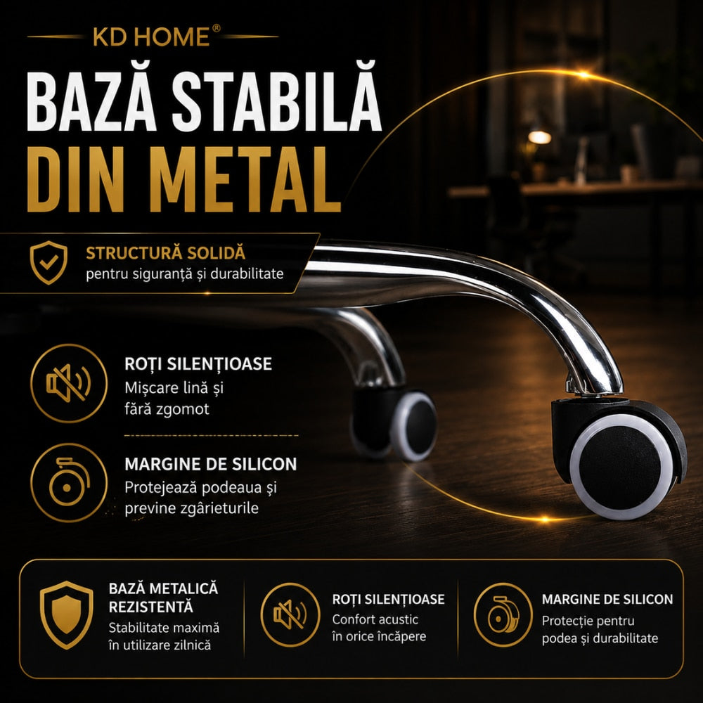 Scaun de Birou Directorial Cu Masaj KD Home Prime Office, Maro