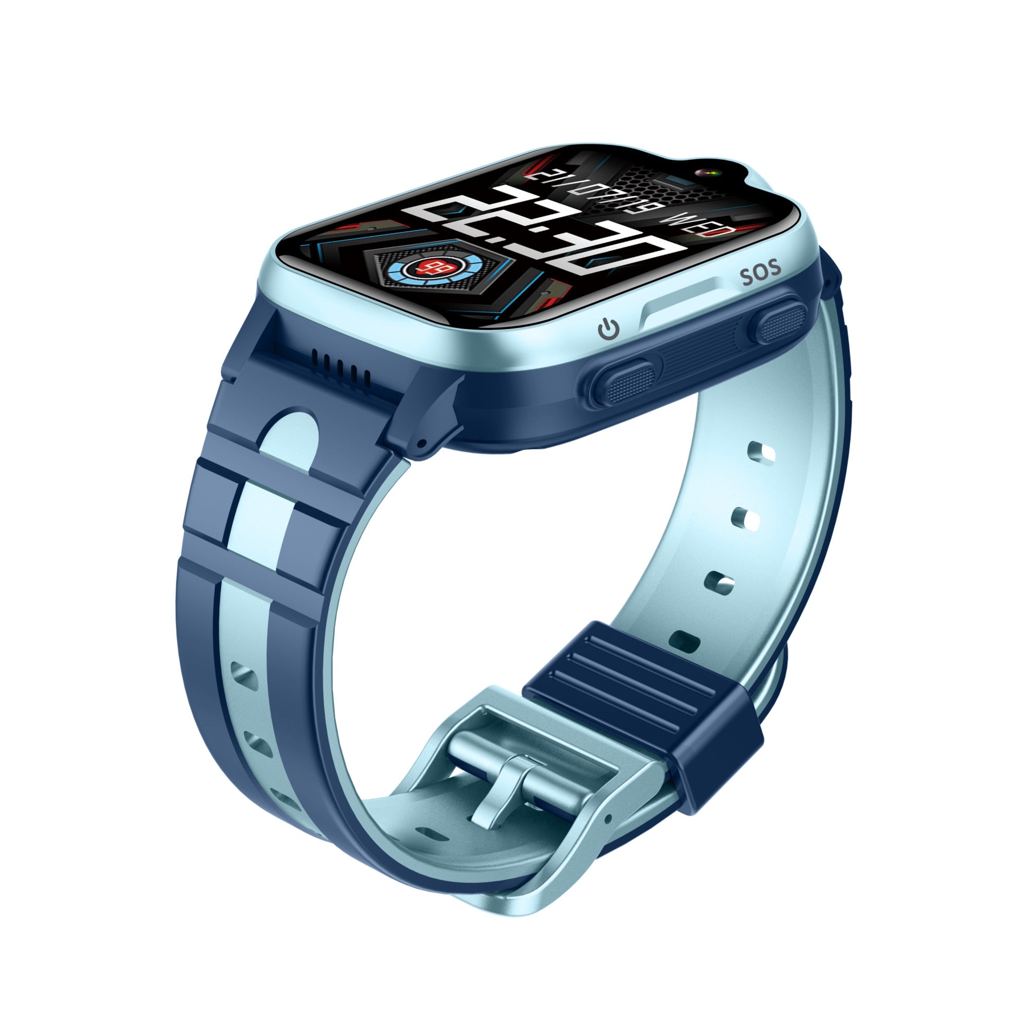 Ceas smartwatch GPS copii Techone™ CT08+ Full View IPS, Albastru