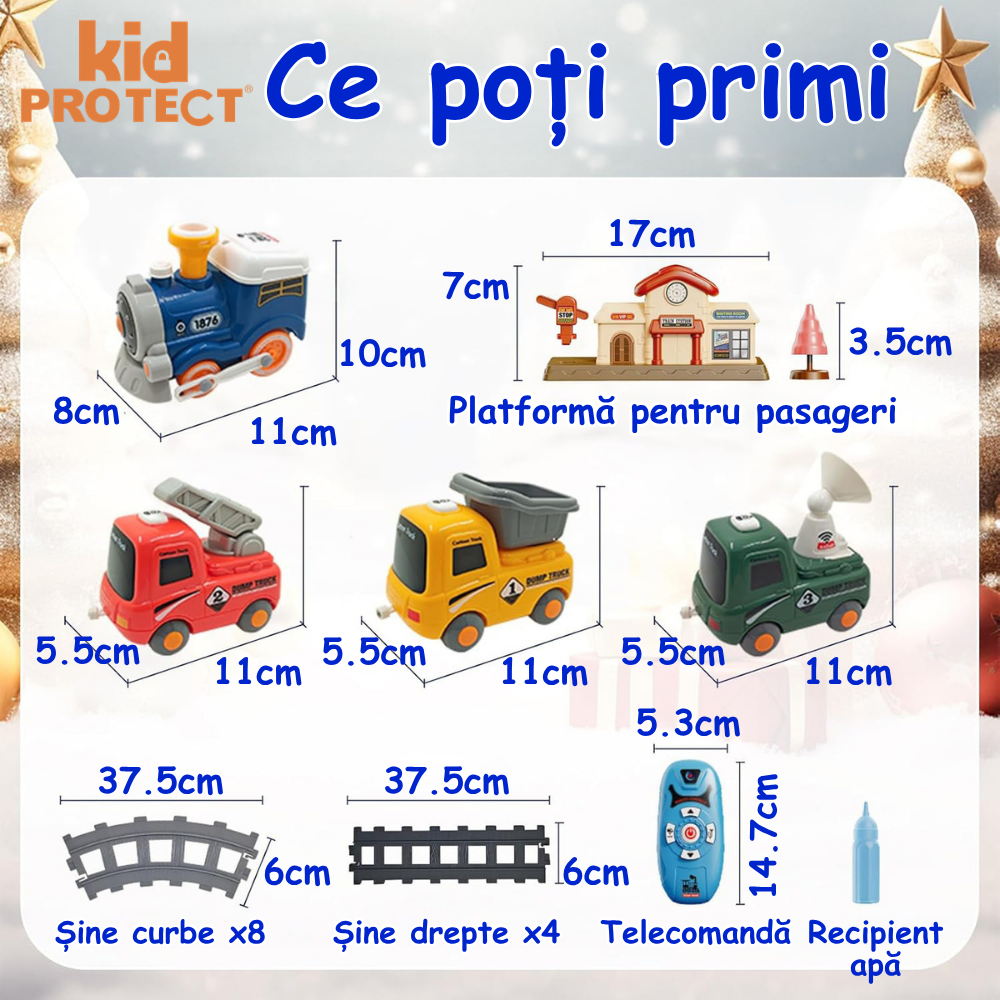Circuit Trenulet de Jucarie Electric Pentru Copii KidProtect Tin Tin Express