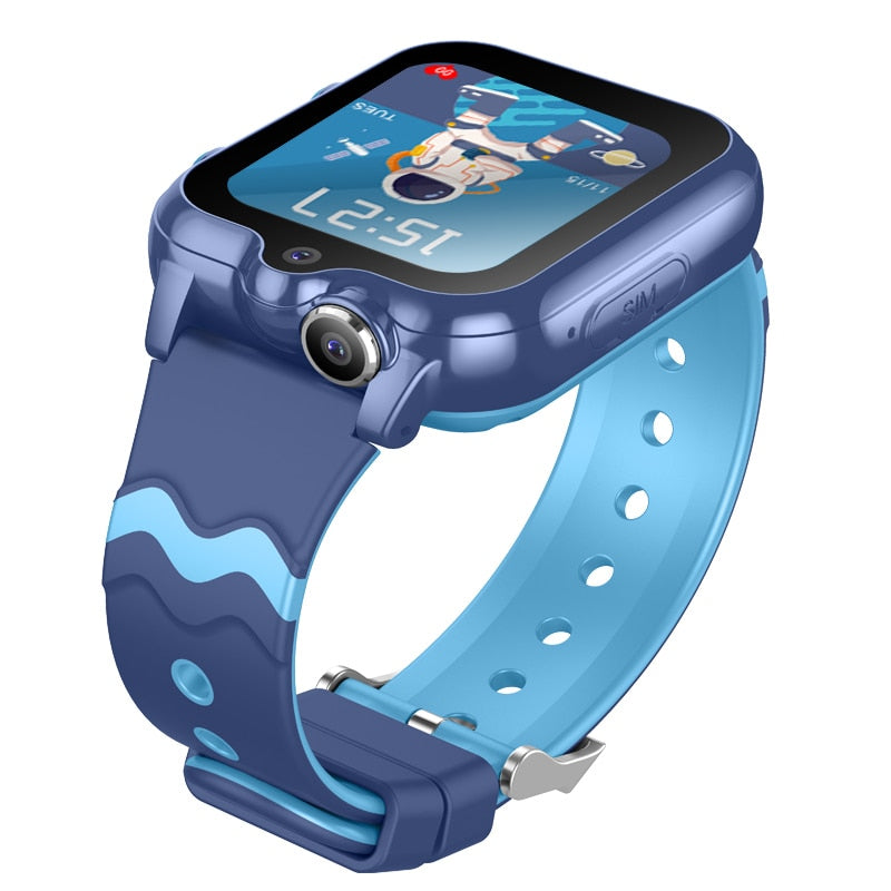 Ceas smartwatch GPS copii cu localizare si telefon Techone™ KT18, Albastru