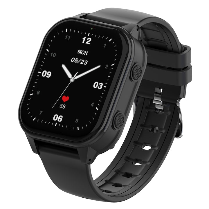 Ceas Smartwatch GPS Copii cu Localizare si Telefon Techone™ KT19T, Negru