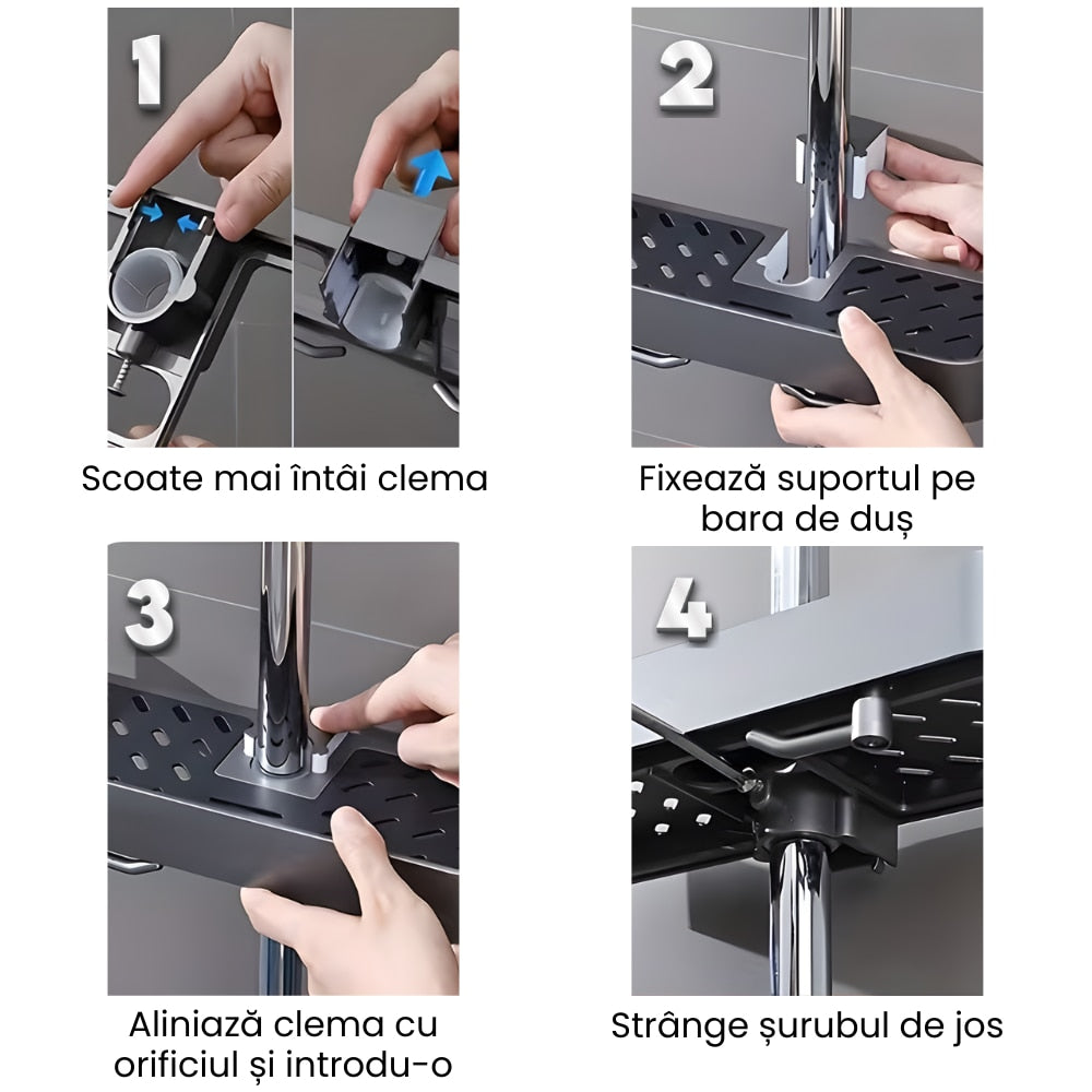 Suport Organizator Pentru Dus si Baie Topaqua Shower Helper