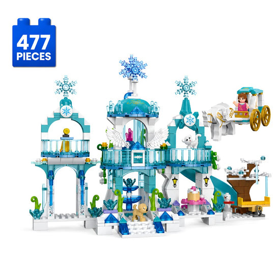 Set de Constructie cu Piese Tip Blocuri Constructie 477 Piese MiniBric Glow Magical Castle
