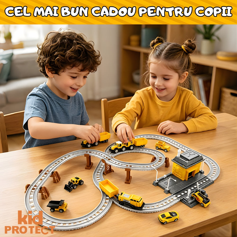 Circuit Trenulet de Jucarie Electric Pentru Copii KidProtect Constructo Train