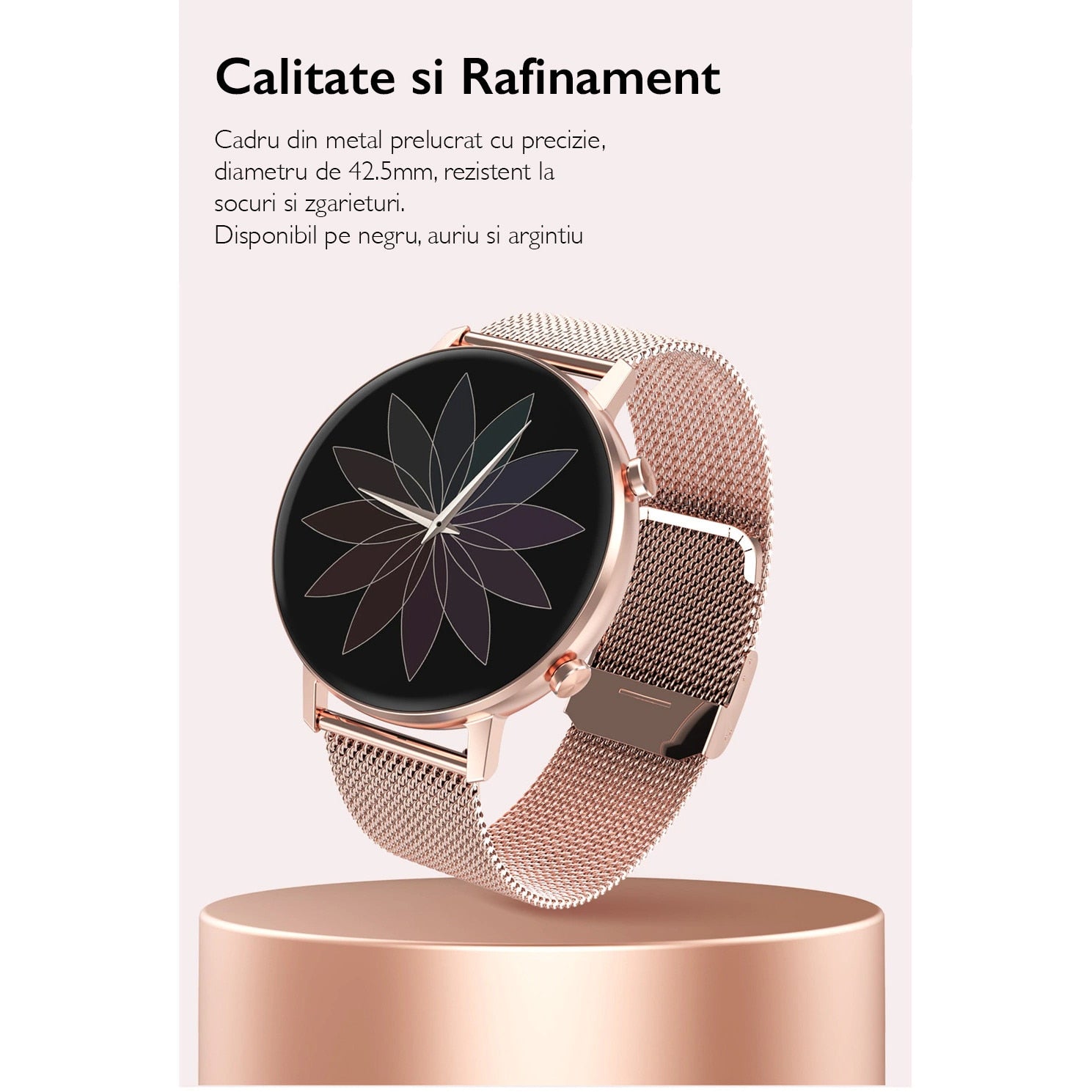 Ceas smartwatch TechONE™ DT96, Auriu