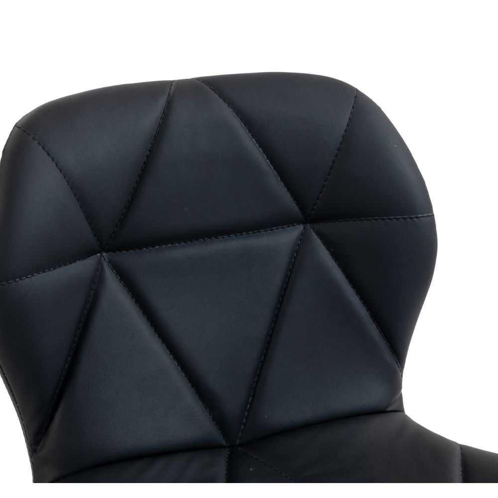 Set 2 x Scaun de Bar Inalt Cu Spatar KD Home Velvet Rise, Negru