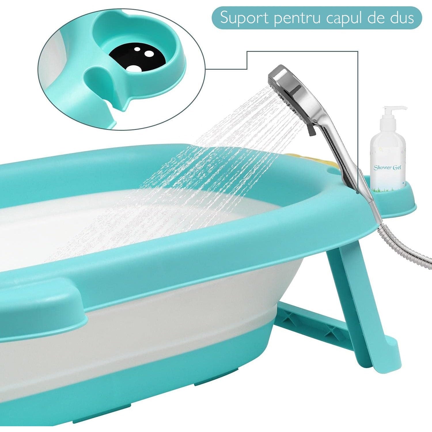 Cadita Bebelusi cu Pernuta KidProtect® Frogy Pliabila