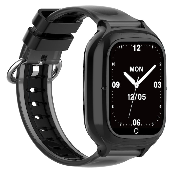 Ceas Smartwatch GPS Copii si Adulti Cu Localizare Si Telefon Techone® SafeStep CT10T, Negru