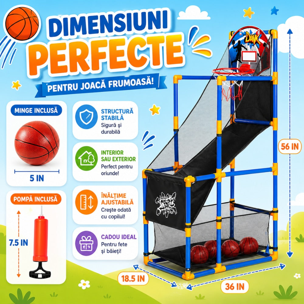 Set Cos De Baschet Tras La Tinta Copii KidProtect Target Ball