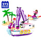 Set de Constructie cu Piese Tip Blocuri Constructie 373 Piese MiniBric Shoreline Wave Girls, 4591