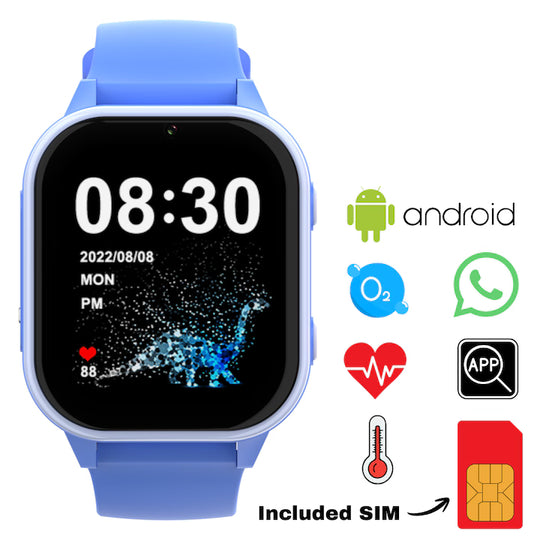 Ceas Smartwatch GPS Copii cu Localizare si Telefon Techone KT19T, Albastru