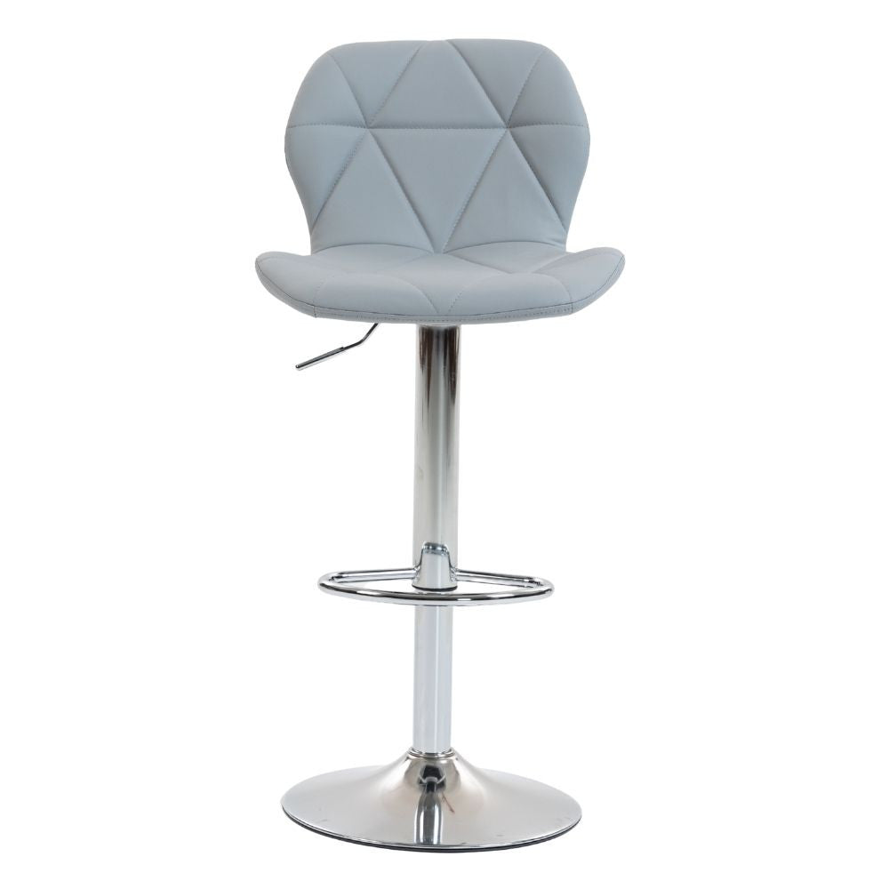 Scaun de Bar Inalt Cu Spatar KD Home® Velvet Rise 360, Gri