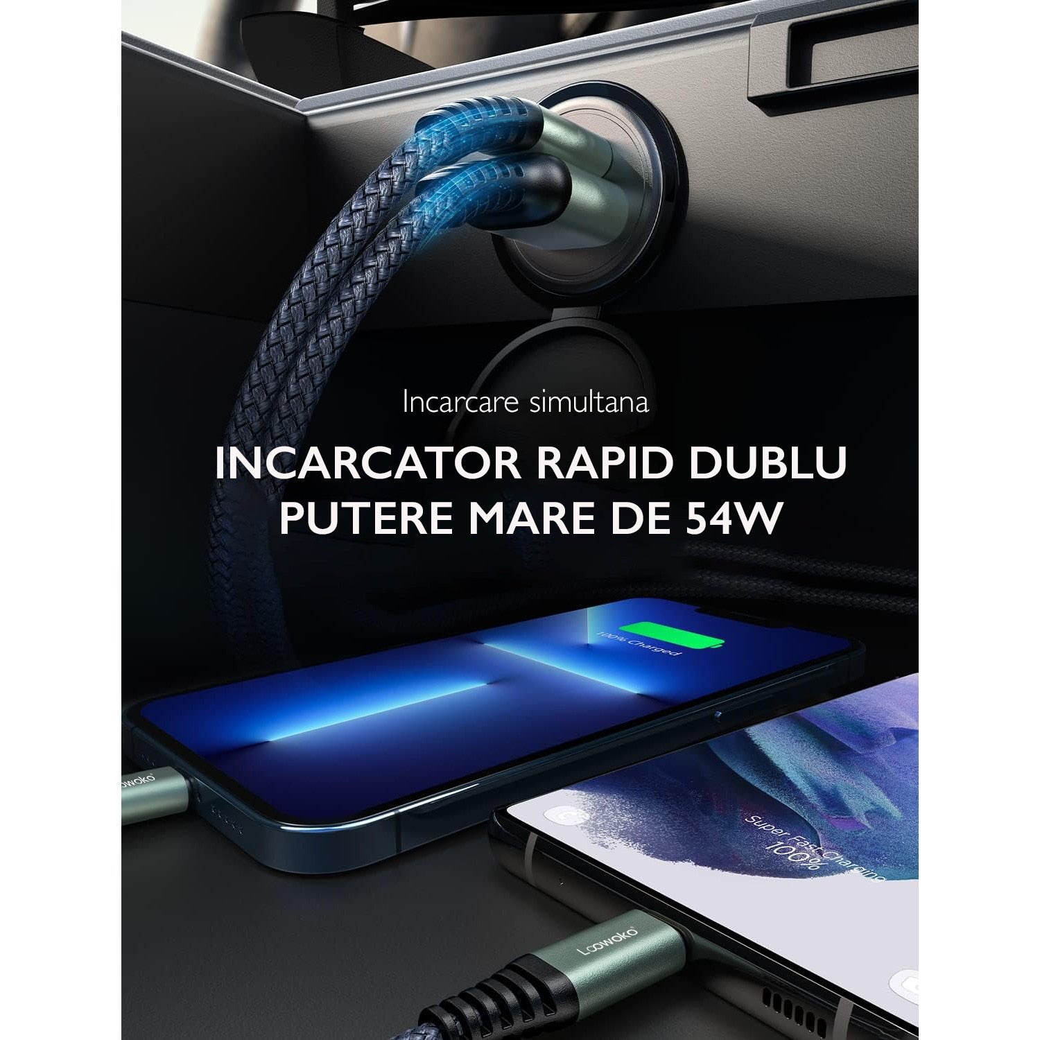 Incarcator auto bricheta Loowoko® Power Monster