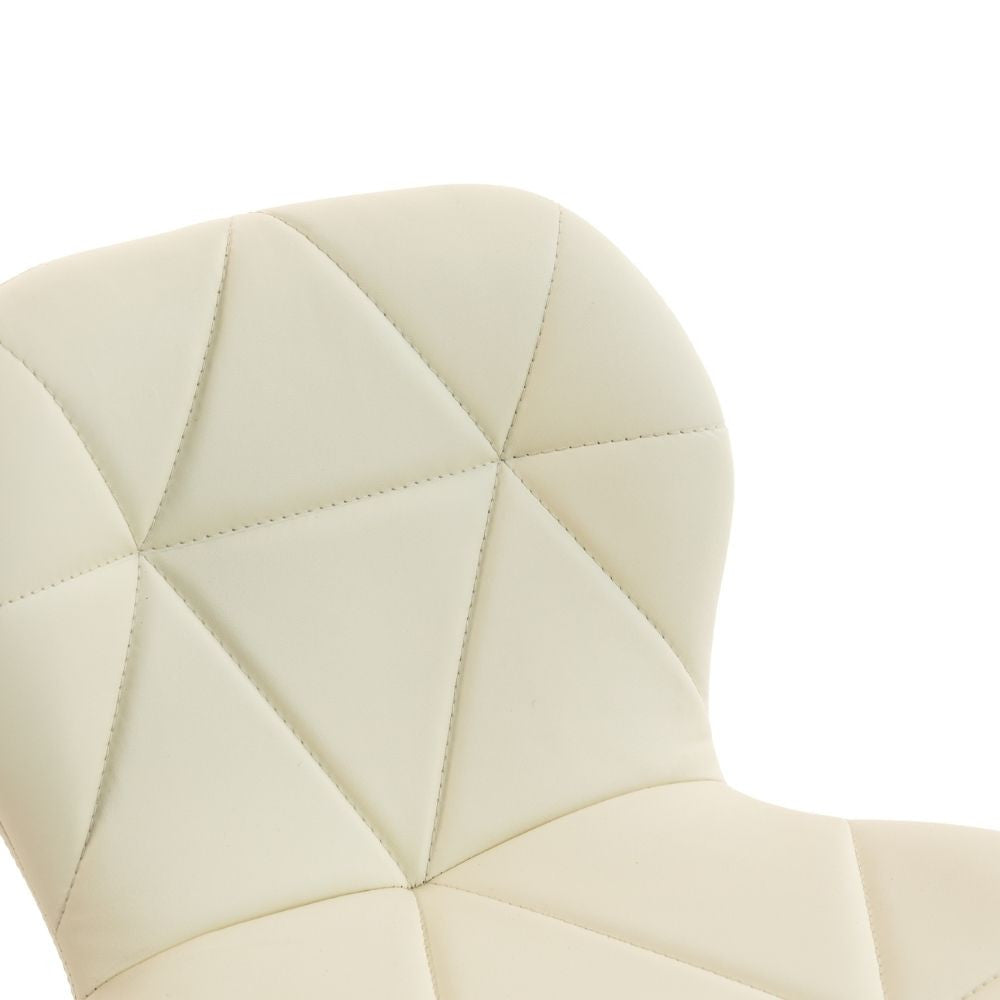 Scaun de Bar Inalt Cu Spatar KD Home Velvet Rise 360, Crem