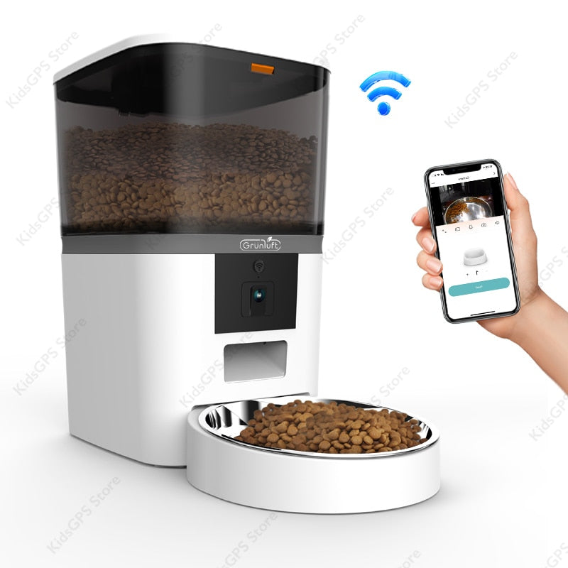 Hranitor automat Grunluft® QQ005 WiFi, Alb