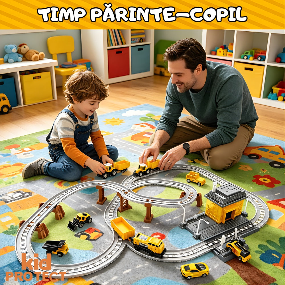 Circuit Trenulet de Jucarie Electric Pentru Copii KidProtect Constructo Train