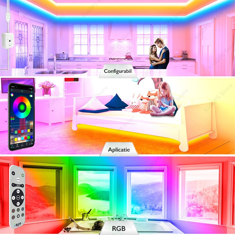 Kit Banda LED Huerler™ Smart RGB 27 metri (2 X 13.5m)